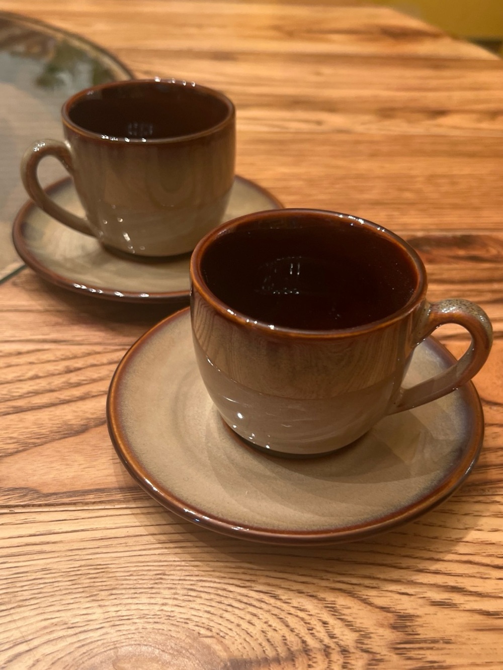 Sango Nova Four Piece Coffee Cups and Saucers Made In China 4oz/Demitasse